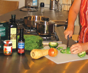 Photo of chopping vegetables